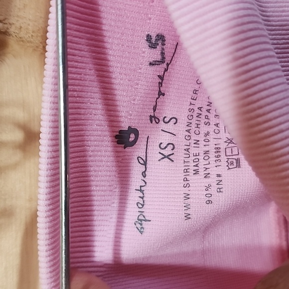 Spiritual Gangster Womens Light Pink Leggings Size XS/Small NWT - Picture 5 of 7
